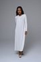 Women's Ecru Lace Full Length Winter Long Sleeve Special Design Maternity Nightgown Nightgown Set of 2 - 4