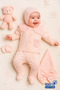 Fistolu Newborn Baby Girl 8-Piece Hospital Discharge Blanket Set with Zibin