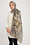 Flower Cosmos - Gray - Aurora Patterned Janjan Shawl - 70X190 cm