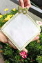 Linen Embroidered Presentation Set of 6 Cocktail Napkins Coffee Side Coasters