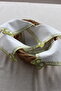 Linen Embroidered Presentation Set of 6 Cocktail Napkins Coffee Side Coasters - 4