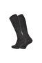 Travel Socks, 35-38, 65% Cotton, Below the Knee, Dark Gray