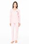 Women's Buttoned Crew Neck Long Sleeve Pajama Set S26141 Relaxed Fit - 2
