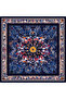 وشاح جانجان - أزرق داكن - بنقشة أورورا - 90x90 سم - 5