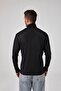 Men's Black Long Sleeve Modal High Neck Basic T-Shirt C1T2N6O1 - 2