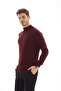 Men's Turtleneck Knit Sweater — Classic Knit Antelias Burgundy