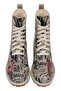 Women's Vegan Leather White Long Boots - Star Girl Design - 2