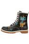 Women's Vegan Leather Black Long Boots - Dynamic Spirit Design - 3
