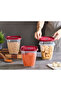282 6 Pieces 2500 ml Leak-Proof Lid Food Storage Container (2 Cream 2 Mink 2 Red) - 2