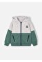 Boy's Zippered Hooded Sweatshirt Green 4426 - 4