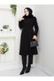 Women's Fur Detailed Belted Lined Cashmere Coat - 7