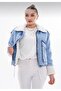 Zippered Fur Rope Detailed Denim Coat - 2