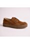 Tan Suede Genuine Leather Women's Daily Comfortable Lace-Up Shoes - 4
