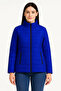 Women's Bomber Coat Water Repellent Quilted Lined Zipper Pocket Jacket Cobalt Blue - 6
