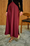 Women's Satin Maxi Skirt Burgundy - 5