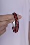 Red Agate Stone Leather Toggle Men's Natural Stone Bracelet - 2