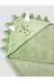 Outlet 100% Organic Cotton Soft Baby Girl-Boy Bath Swaddle Towel Green/Monster - 4
