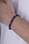 Hematite Transitional Amethyst Stone Natural Stone Men's Bracelet - 3