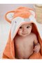 Outlet 100% Organic Cotton Soft Baby Girl-Boy Bath Swaddle Towel Orange/Fox - 2