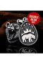 Double Bear Set – Stainless Steel Men's Necklace Set with Viking Bear Figure (Set of 2)