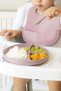 3Pcs Pink Silicone Bib Vacuum Plate Spoon Dinner Set for Office Home Office Baby Feeding - 2
