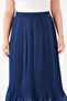 Kanun Pi̇li̇se Satin Striped Skirt with Ruffle Skirt - 6