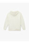 College Themed Printed Oversized Ecru Women's Sweatshirt 6Wal10563Ik - 2