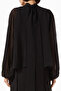 Chiara Luxury Silk Georgette Blouse, Bow Neck Detail - 3