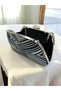 Black and Silver Color Stone Pearl Detailed Chain Handle Women's Evening Dress Bag - 6