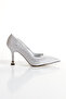 Stylish Thin Heeled Evening Shoes Suitable for Special Occasions with Silver Stones - 3