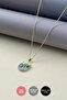 Enamel Pearl Women's Art Steel Necklace - 4
