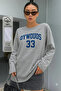 Women's New Boat Neck Oywouos Printed Long Sleeve T-Shirt