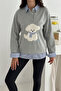 Women's Embroidered Plush Teddy Bear Sweatshirt – Fun & Urban Style - 4