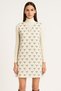 Women's Winter V-Neck Jile Dress, Heart Pattern Sleeveless Dress, V-Neck Chic Mini Model, Winter Dress - 3
