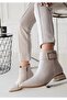 Women's Pointed Toe Boots with Side Buckle New Season - 4