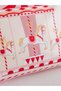 Red Carousel Printed 100% Cotton Single Duvet Cover Set - 4