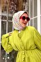 Yellow, Green, Purple Geometric Pattern Tivil Silk Scarf Ist 11426 - 10 - 2