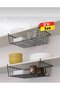 2 Pcs Bathroom Organizer Towel Rack Bathroom Hanger Towel Holder Black Bathroom and Kitchen Hanger - 3