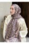 Mineleşarp Ethnic Minimalism Floral Pattern Voile Silk Shawl