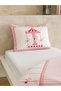 Red Carousel Printed 100% Cotton Single Duvet Cover Set - 3