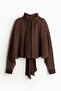 Tie-neck chiffon blouse
