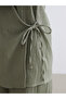 Lcw Vision Khaki Double Breasted Collar Textured Women's Kimono - 6