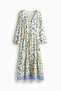 Tie-belt crêpe dress