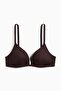 Padded non-wired microfibre bra