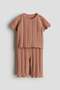 2-piece pointelle-knit cotton set