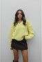 Yellow V-Neck Soft Textured Sweater