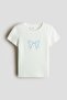 Print-motif cotton top