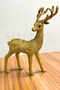 30 cm Gold Colored Deer Figure Facing Back with Glitter Sequins Detailing Christmas Decorative Desktop Ornament - 4