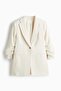 Gathered-sleeve blazer