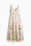 Linen-blend dress